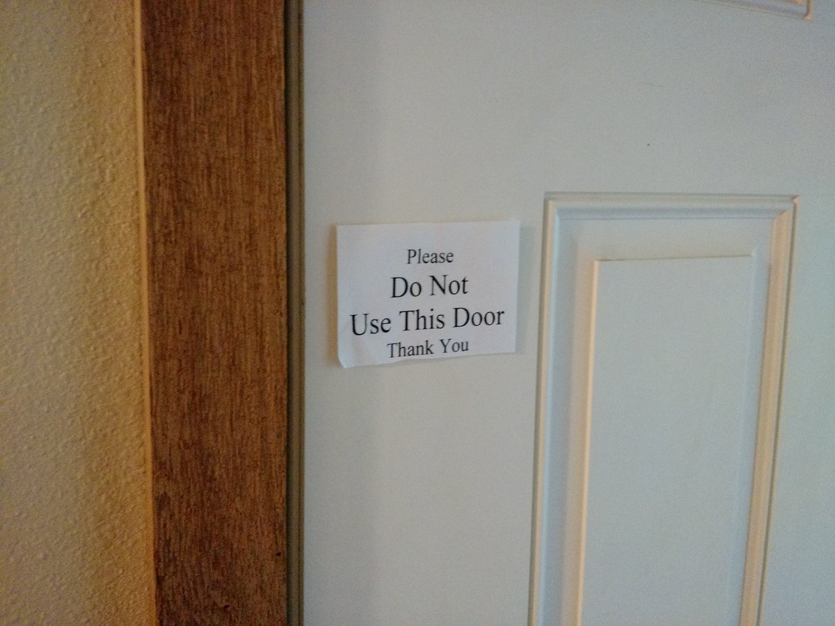 Okay!(I do not remember where this door was in the house or what it might have led to.)