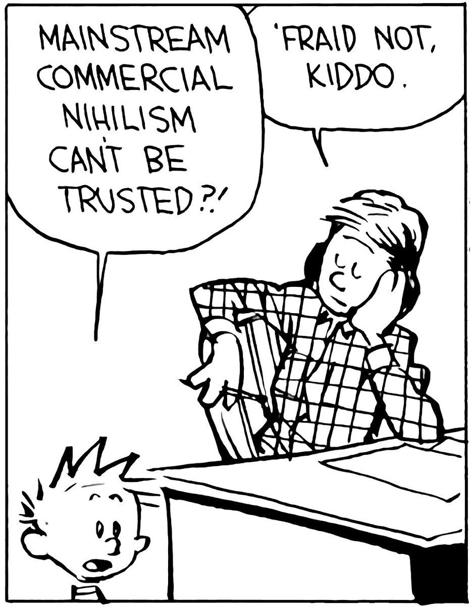 happyroadkill's tweet photo. with the sex pistols being trump supporters, dead kennedys praising mitt romney, and whoever tf ariel pink is joining in on storming the capitol, i felt the need to post this calvin &amp; hobbes comic https://t.co/mHE1qDdeEc