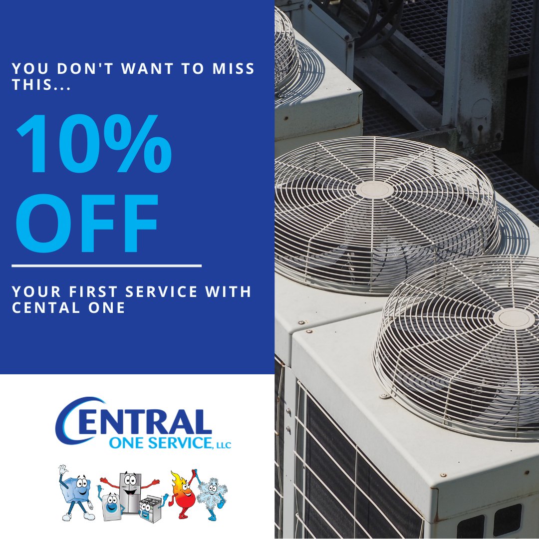 centraloneAR's tweet photo. Don't wait - we've got deals! Get 10% off your first service with Central One. 

To redeem your discount and schedule an appointment, visit: https://t.co/pEcfmP2T3T

#hvac #heatingandcooling #centralone https://t.co/TqMvGPFtnR