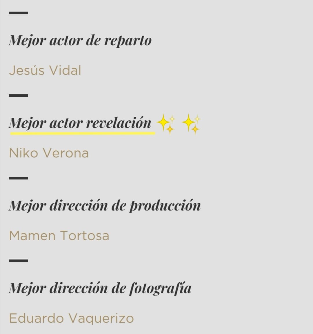 ✨ Mañana terminan las votaciones de las candidaturas a los #PremiosGoya y estar Candidato a Mejor Actor Revelación por ESTÁNDAR es un sueño cumplido, después de muchos años de trabajo! ¡Nuestro largometraje tiene #13Candidaturas!  🎬🙌🏻 ¡Mucha mierda a tod@s l@s compañer@s! ✨✨