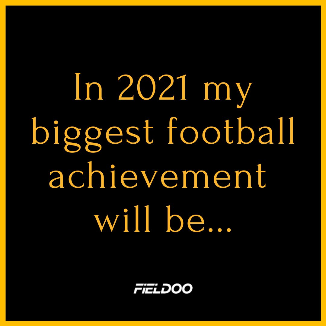 Fieldoo's tweet photo. In 2021 my biggest football achievement will be ... (complete the sentence)⚽💪🏻‼️

Set your goals high‼️

#Fieldoo #becomePRO #showyourpotential #2k21 #bigdreams #aimhigh #football https://t.co/W5nUJNBbVQ
