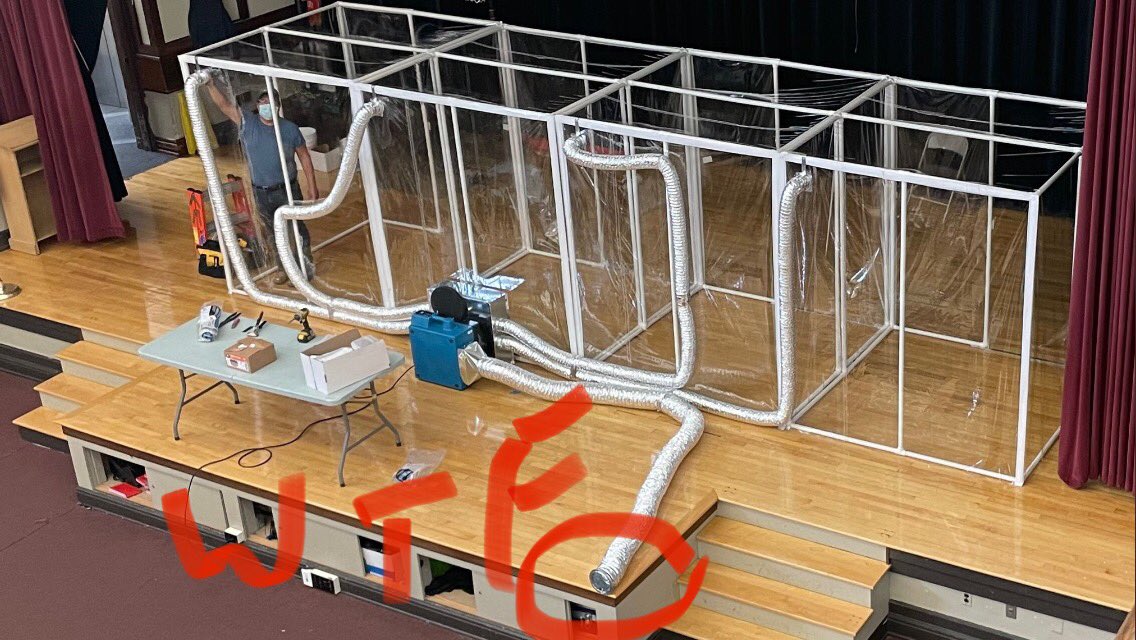 ... the vent dumps into the room you are trying to isolate the children from!