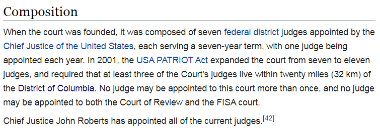  Composition - When the court was founded, it was composed of seven federal district judges appointed by the Chief Justice of the United States, each serving a seven-year term, with one judge being appointed each year.