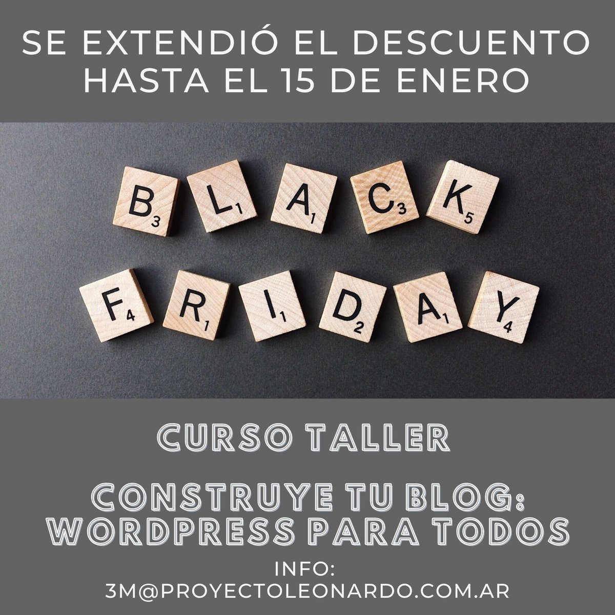 proleon's tweet photo. Se extendió el descuento para el:
Curso - Taller
Construye tu blog: WordPress para todos
MODALIDAD ONLINE
Inicio: 20 de Enero de 2021
#NoLoDejesPasar #WordPress #Blog #Bibliotecas #Web #TuSitioWeb https://t.co/ViP40489VK