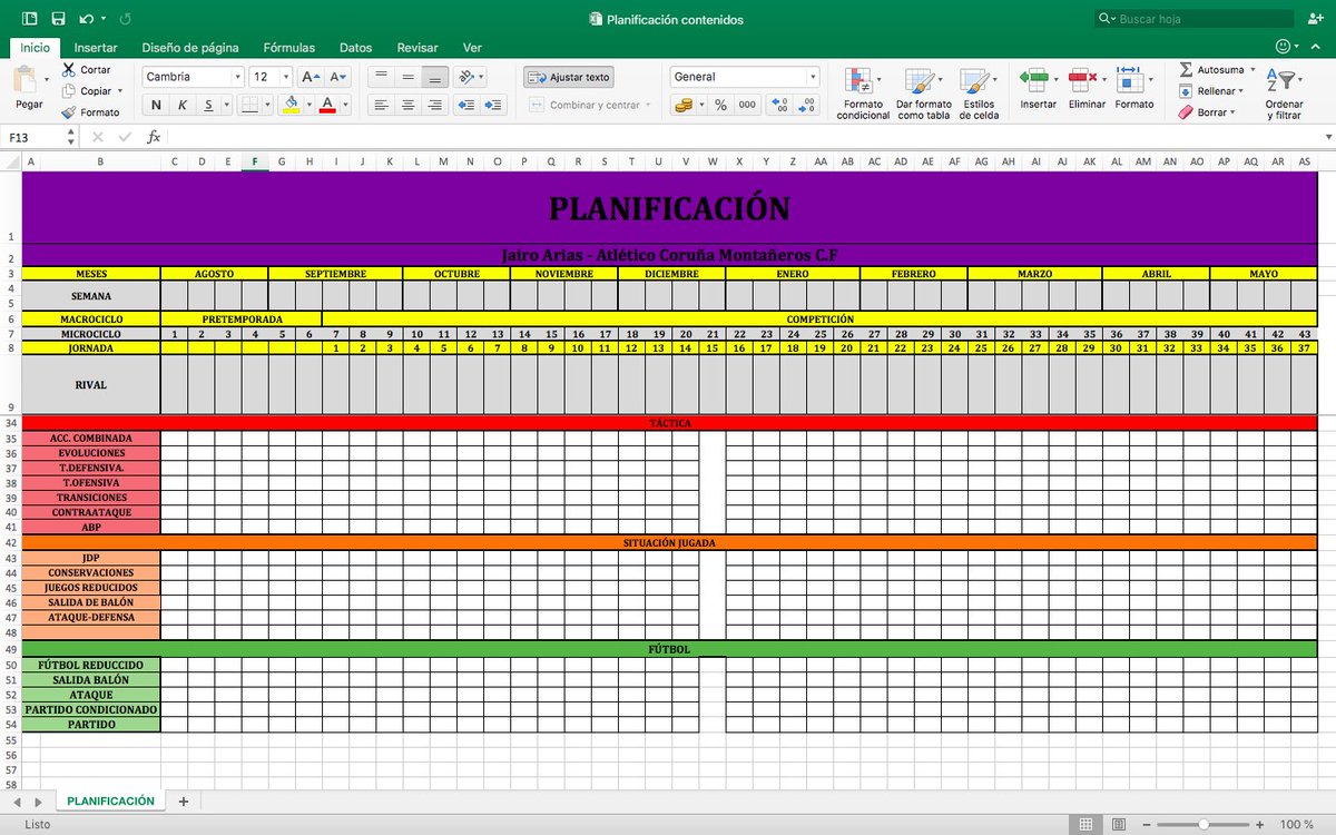 Arias1Jairo's tweet photo. 📝 Excel modificable para poner tus colores, el escudo de tu club y lo más importante, llevar tu propia PLANIFICACIÓN.

Si quieres hacerte con el solo debes hacer lo siguiente:

🔸RT + SEGUIR
🔸Correo en los comentarios https://t.co/xnZkMYa1El