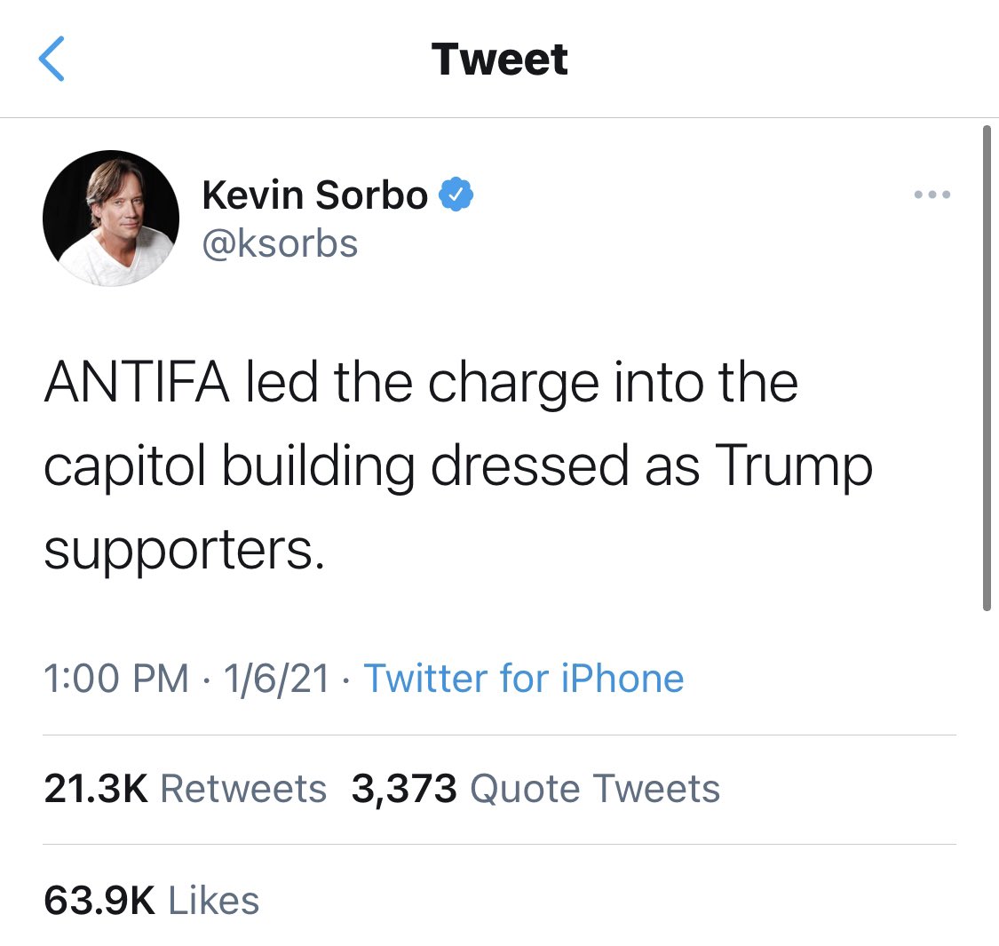 DavidAGoodman's tweet image. Kevin Sorbo’s one-man show about what yesterday was like for Trump supporters, in four tweets.