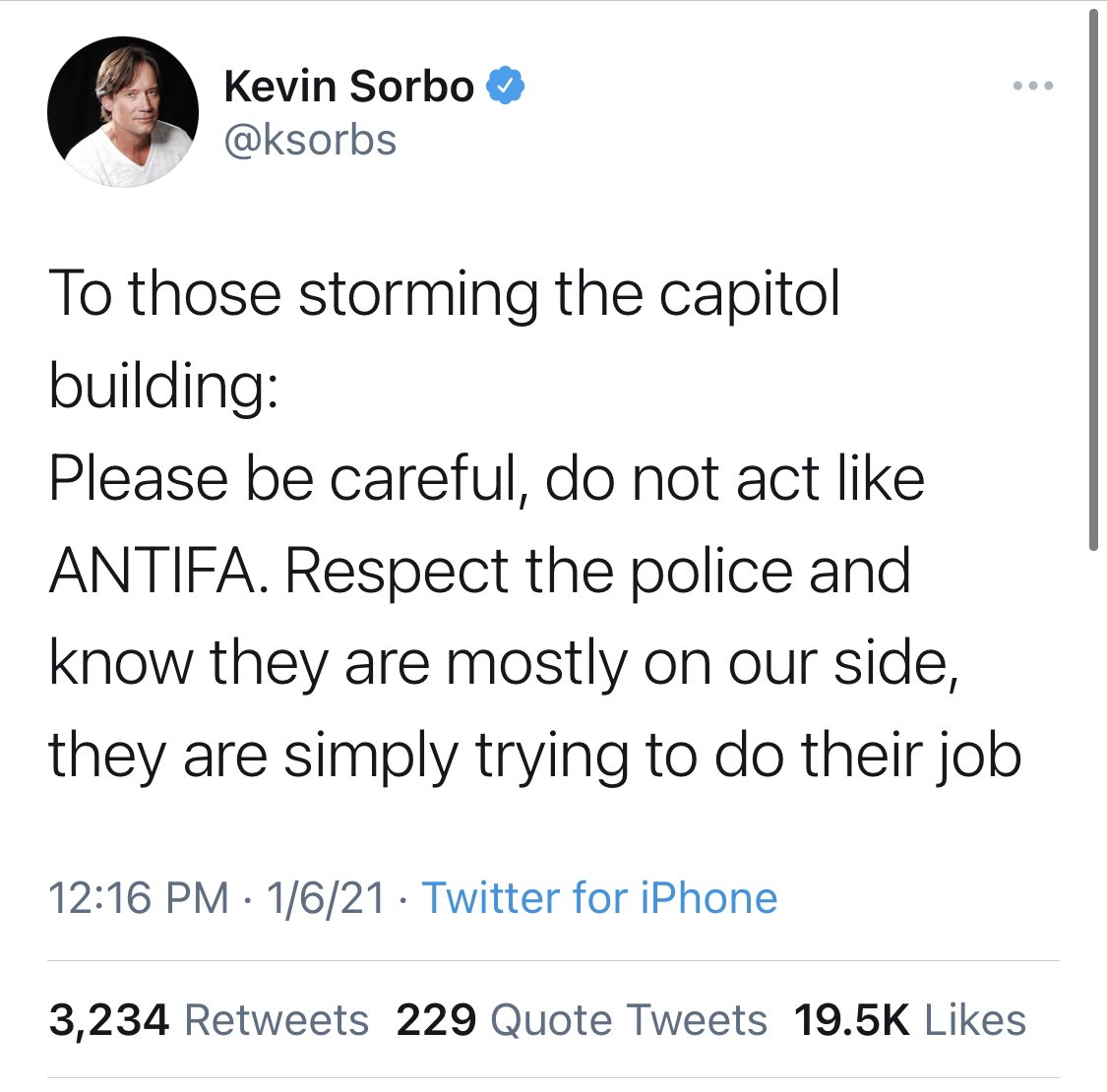 DavidAGoodman's tweet image. Kevin Sorbo’s one-man show about what yesterday was like for Trump supporters, in four tweets.