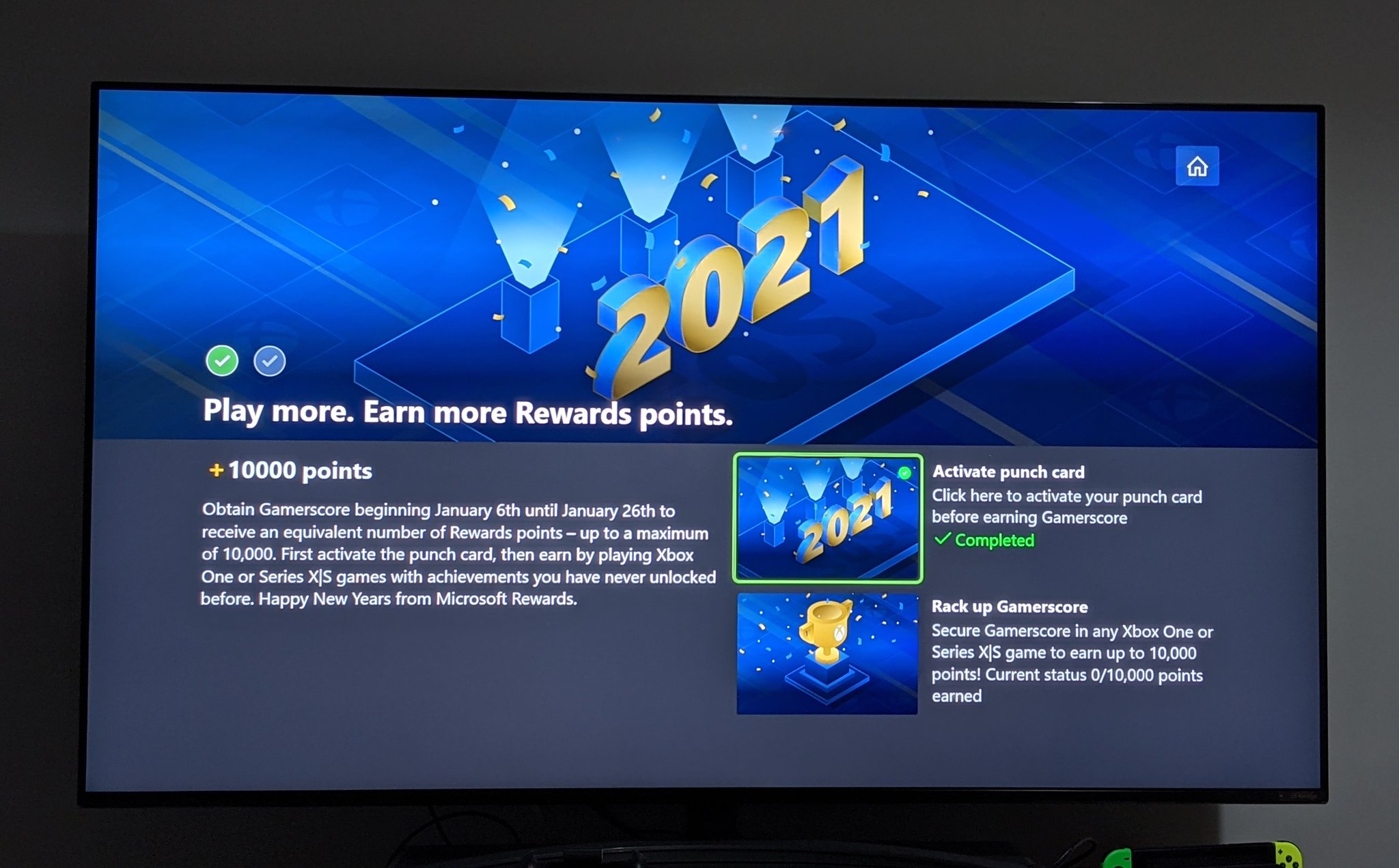 Chris Scullion on Twitter: "Xbox owners, check out the Rewards app and  start this new punch card. Between now and 26 January, any Gamerscore you  get from achievements will go towards rewards