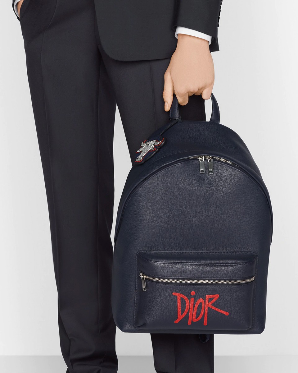 DIOR MEN x Shawn Stussy 2021 Year of the Ox Saddle Bag w Tags  White  Messenger Bags Bags  DIORM21122  The RealReal
