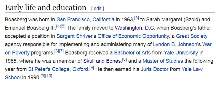  The third Judge who fits the criteria of being within 20 miles of DC is James E. Boasberg. He was appointed in 2014, and his term will be up this May. Imagine that....Yale grad and former Skull and Bones member.