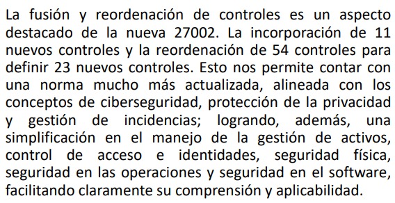 Cambios en la #ISO27002, si apenas estás implementado tu #SGSI es momento de reevaluar tu #SOA 
#ciberseguridad #ISO27000 #Riesgos