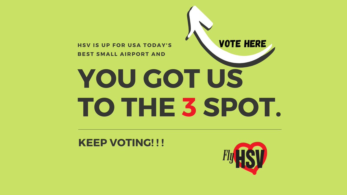 Vote:  tinyurl.com/VoteFlyHSV

Retweet to help spread the word!