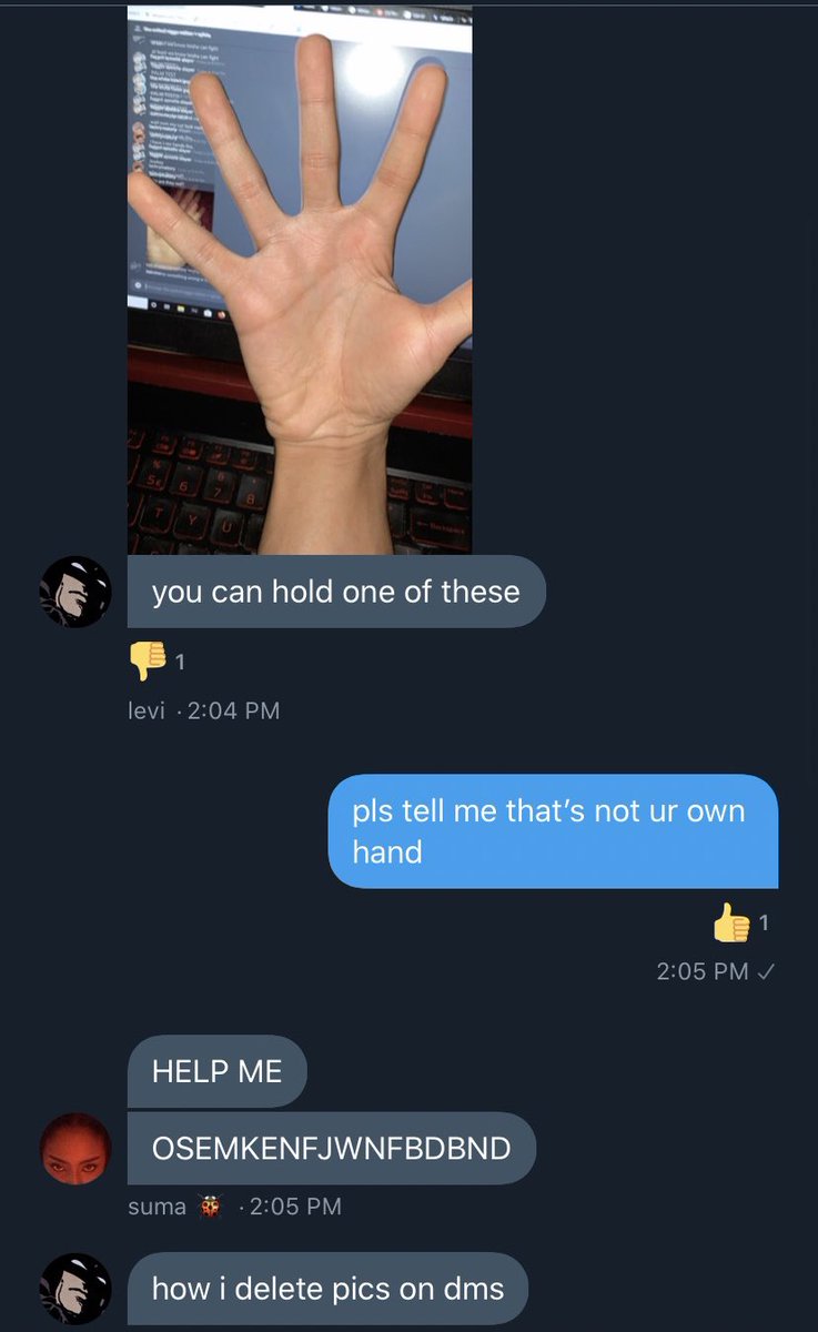 HE SAID...HOW I DELETE PICS IN DMSBFH MY STOMACH STILL HURTS YO