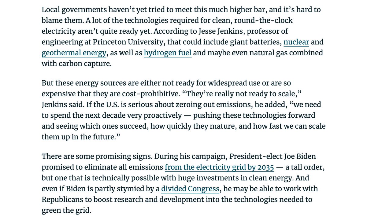 wang_seaver's tweet photo. We don't quite have all of the technologies we need yet for full power sector decarbonization, @shannonosaka pointedly reminds us. We still need a lot more research + development on nuclear, geothermal, energy storage, and carbon capture, and we need it fast. https://t.co/RfxW4IYC3N