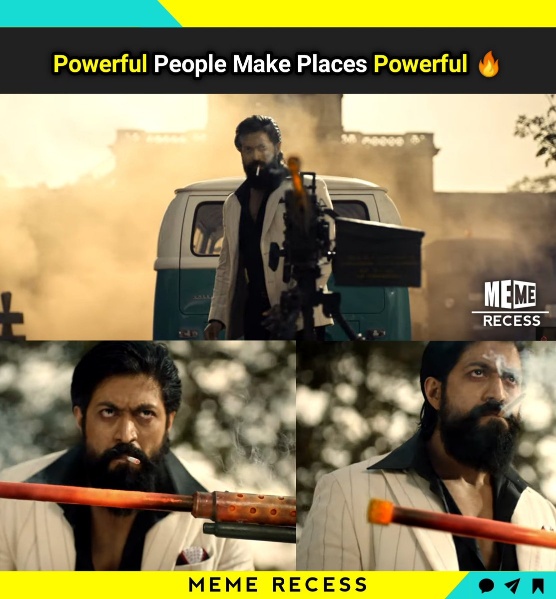 meme_recess's tweet photo. Powerful People Make Places Powerful 🔥 #KGFChapter2Teaser https://t.co/nddsRs6p4h
