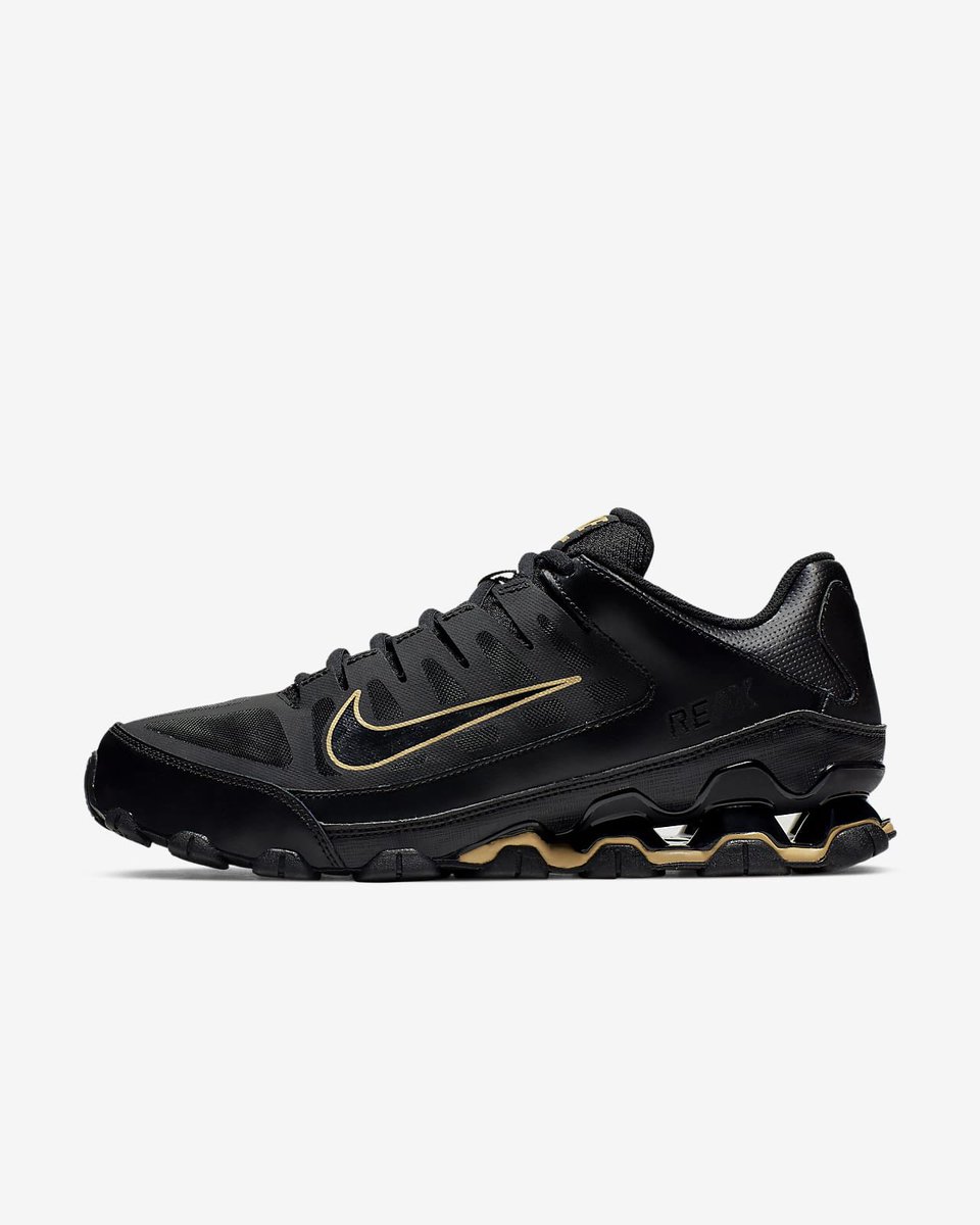 nike reax black and gold