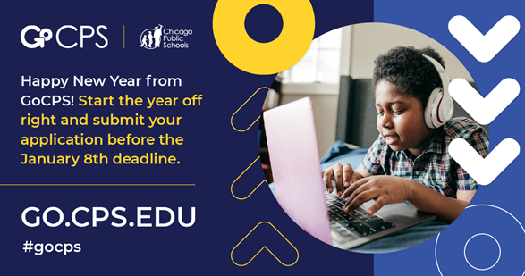 HamlineES's tweet photo. Happy New Year from GoCPS! Start the year off right and submit your application before the January 8th deadline. Visit https://t.co/TbKKJkqaC0 to learn more and apply today. #gocps https://t.co/RaiAjJg3r1