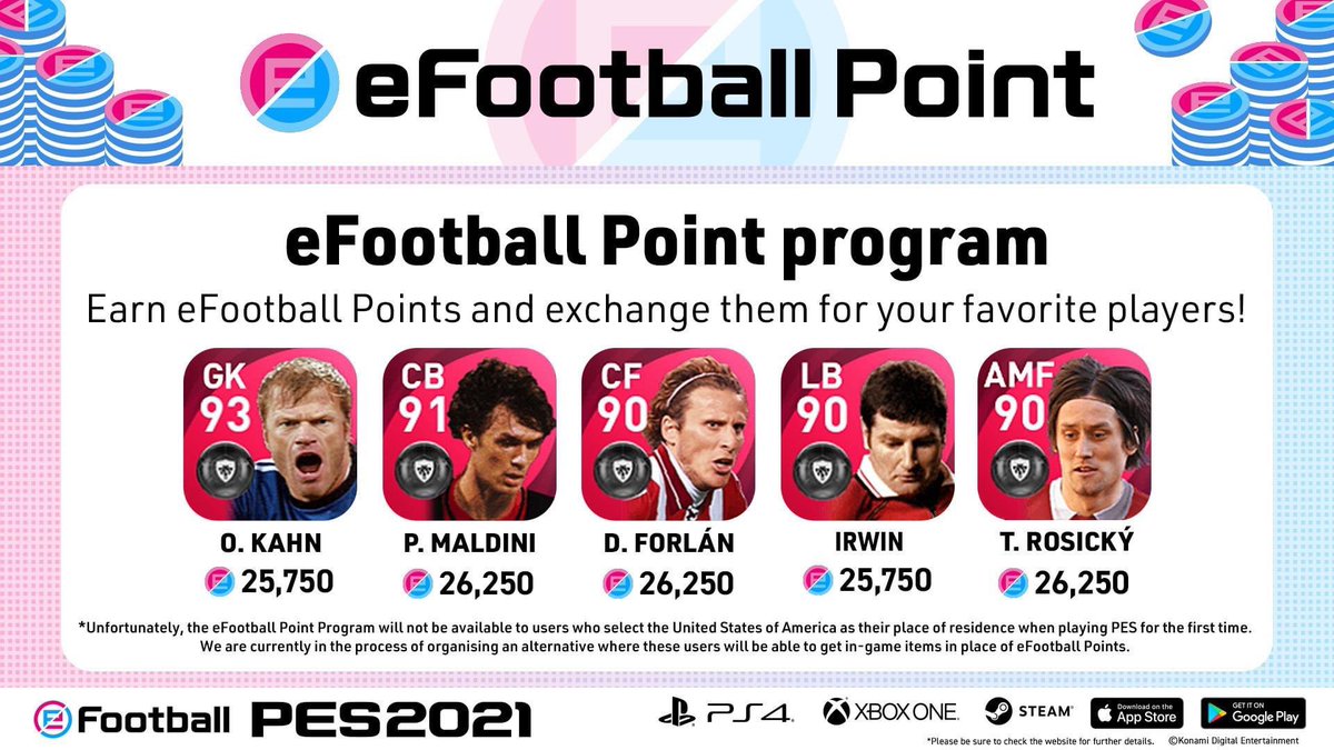Efootball On Twitter The Efootball Point Program Has Been Updated Exchange Your Earned Points For A Legend To Add To Your Myclub Squads Check In Game For Details Pes2021 Https T Co Jnhjoersvj Efootball On Twitter The Efootball Point Program Has Been Updated Exchange Your Earned Points For A Legend To Add To Your Myclub Squads Check In Game For Details Pes2021 Https T Co Jnhjoersvj