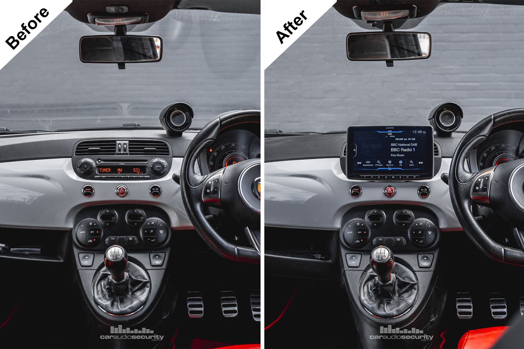 Fiat 500 Radio Apple Carplay Android Auto 