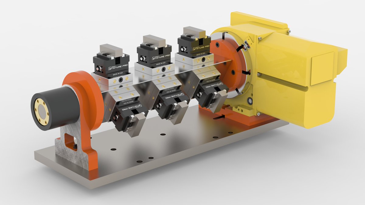 trunniontable's tweet photo. Stallion Triangle Fixture featuring Quick-Lock bases and Fixture Pro Vises from @JergensInc .  The perfect blend of tool clearance and productivity, learn more about our Multisided Trunnion Fixtures at this link:  https://t.co/OmNYVZajDh

Stop Handling, Start Machining. https://t.co/ZtMdVRfSsF