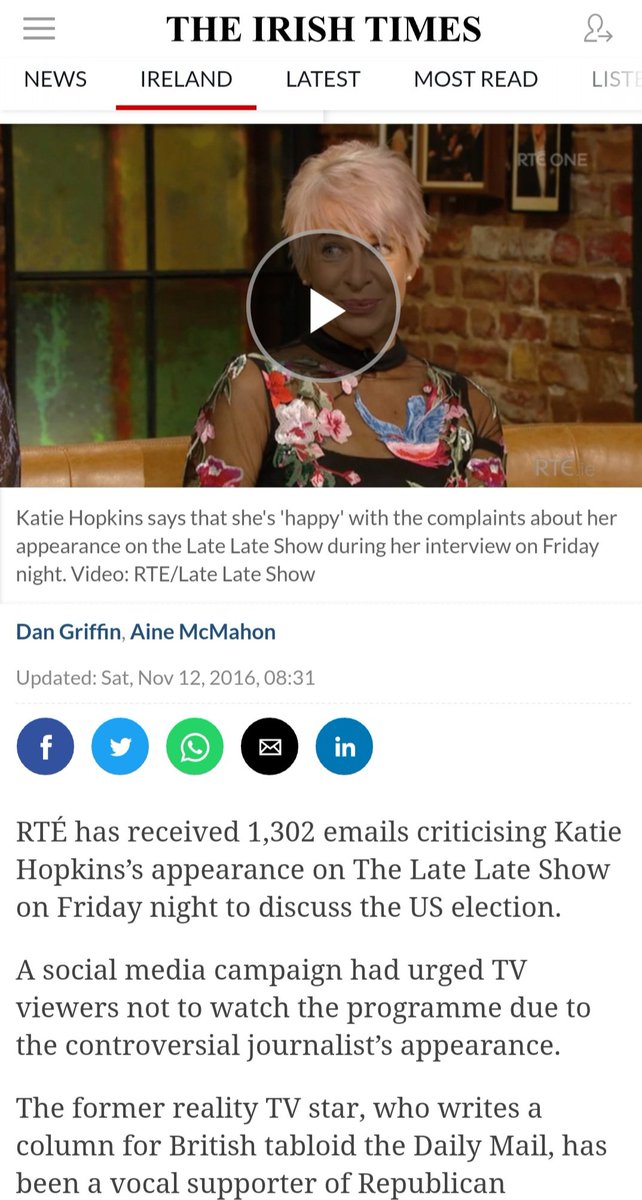 Irish media repeatedly platforming the British far right - including someone who said migrants were like "coakroaches" - often to discuss Trump&Co.