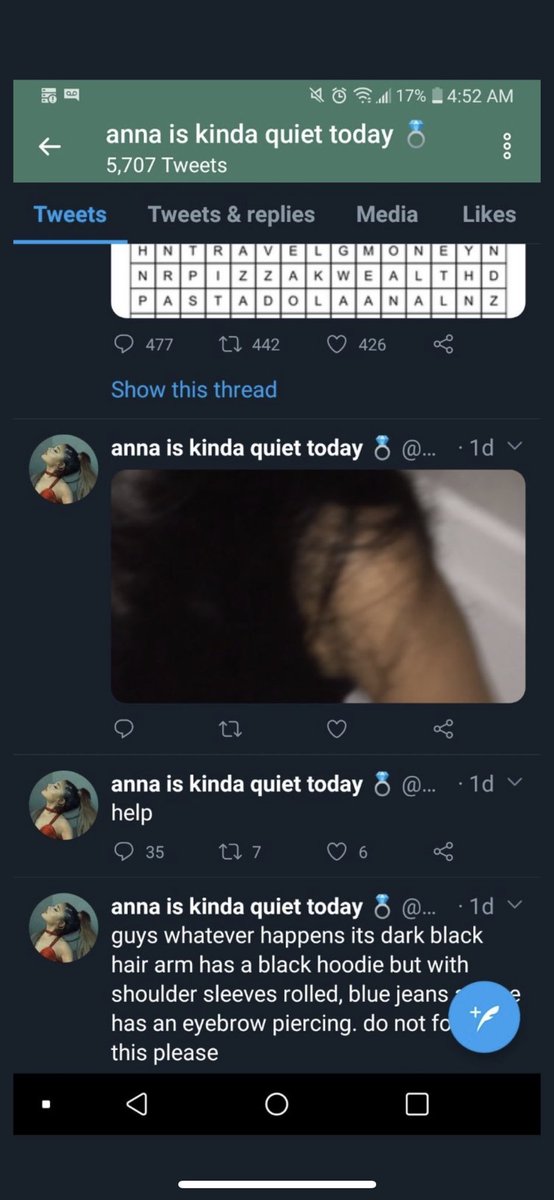 floatingforari's tweet photo. the #annaismissing is fake. anna posted this picture &amp; as you can see it’s literally a picture from pinterest. i don’t understand why people create fake kidnapping scenarios for clout when real situations like this happen everyday .. @onIypov &amp; i knew something was off about this https://t.co/V6JQfPE2yI