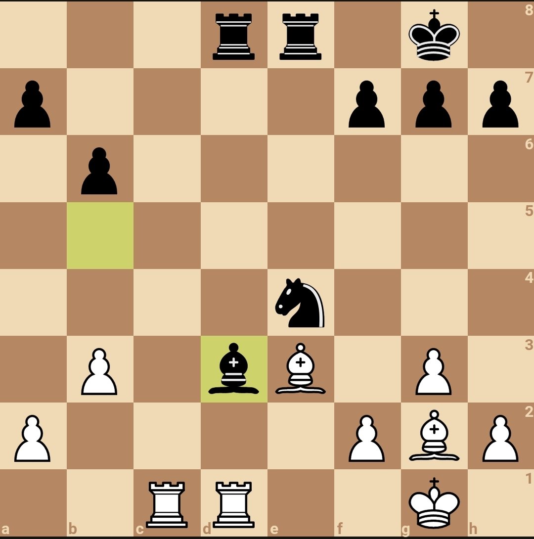 TheChessguy's tweet photo. Black just played Bd3. What can should white play to get a winning advantages?
#chess https://t.co/9wsVTdGyTO