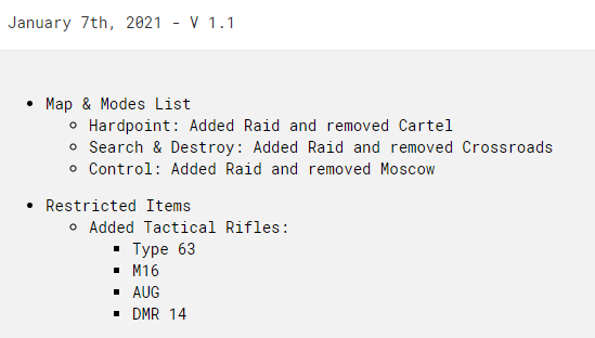 ParadoxQJ's tweet image. Ruleset update