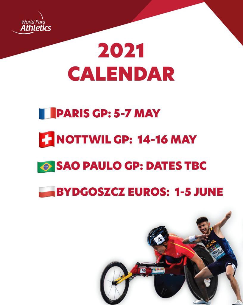 Our 2021 provisional calendar 🗓 + <a href="/Tokyo2020/">#Tokyo2020</a>, of course! 

You ready? 😎 👉🏾 bit.ly/35hYTUY

#ParaAthletics <a href="/Paralympics/">Paralympic Games</a>