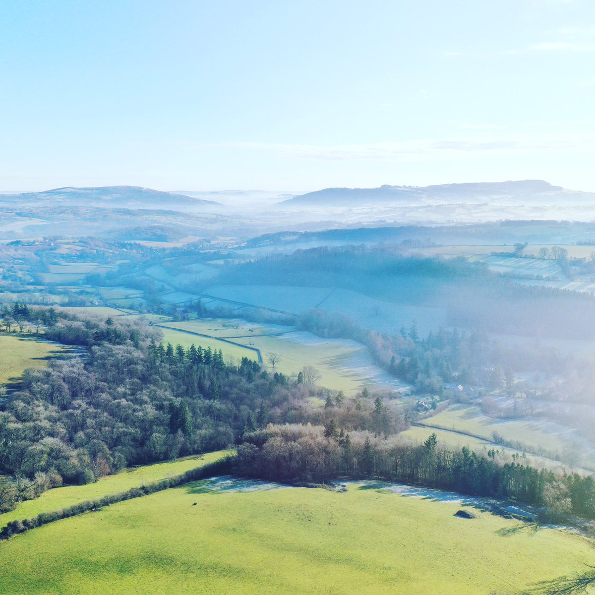View of the Golden Valley covered in mist #hereford #herefordshire <a href="/VisitHfds/">Visit Herefordshire</a> <a href="/EatSleepLiveHfd/">Eat Sleep Live Herefordshire</a>