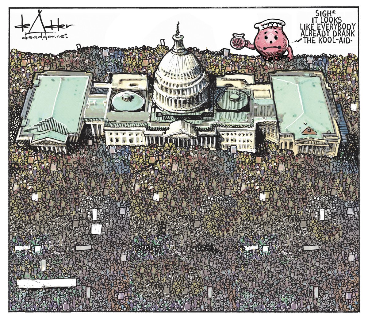 Cartoon for January 7, 2021. #Trump #TrumpCoupAttempt #TrumpRally #Trump2020 #TRUMP2020ToSaveAmerica deadder.net