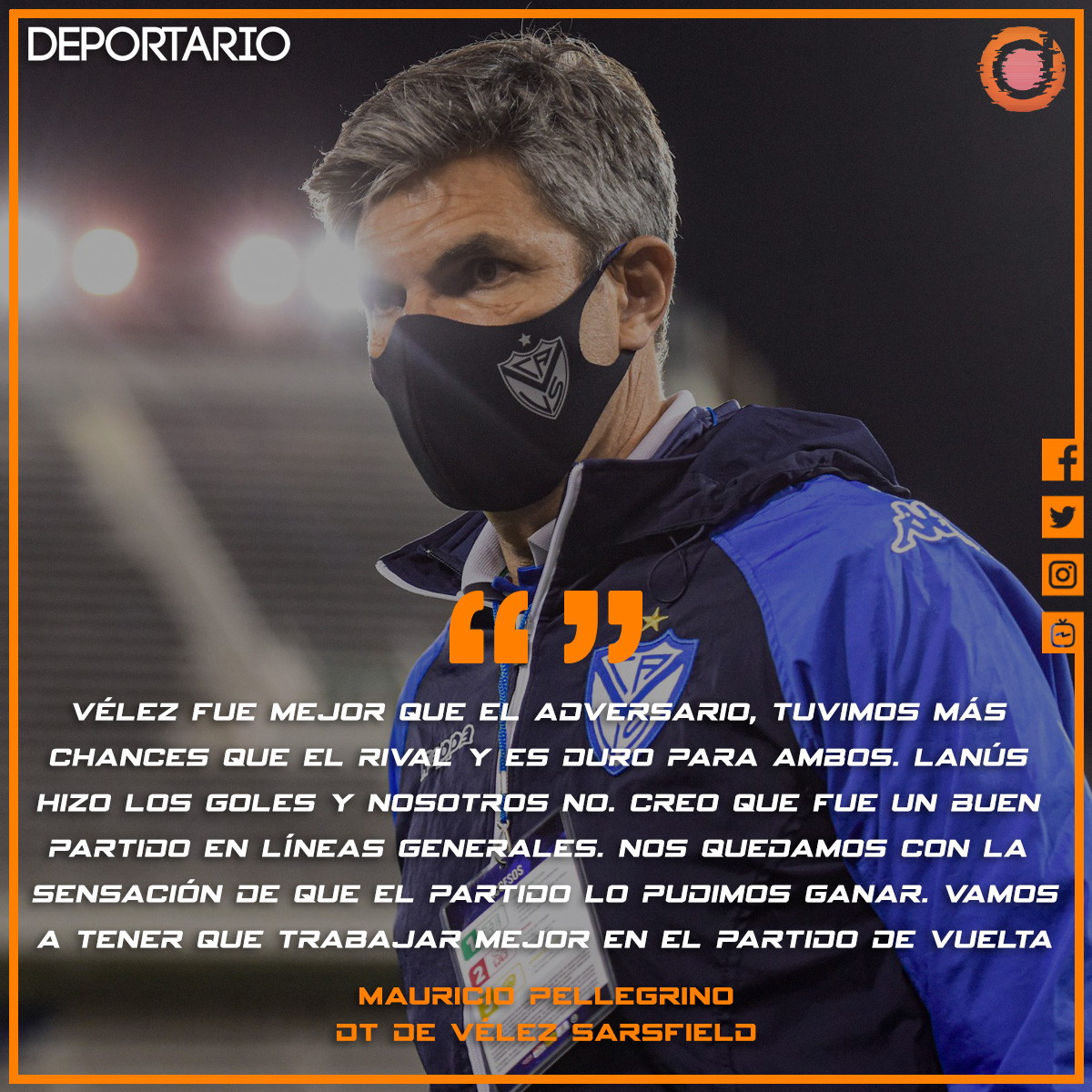 deportario's tweet photo. #Sudamericana | Declaraciones de Mauricio #Pellegrino y de Maximiliano #Cuberas tras la victoria 1-0 de #Lanus sobre #Velez , por la ida de las semifinales de la #CopaSudamericana
@Sudamericana | @Velez | @clublanus https://t.co/twF79BAR1e