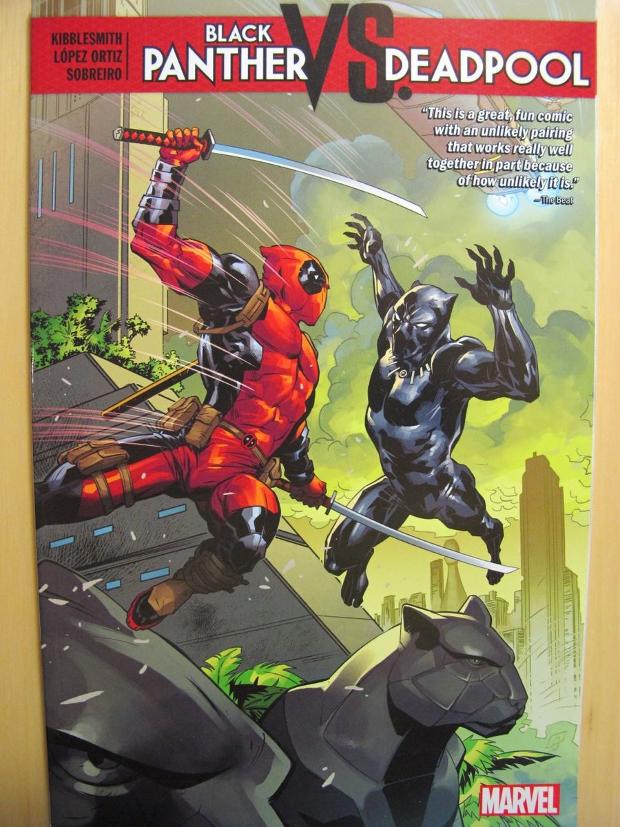 quaibranly's tweet photo. 🦸 🇵🇷 🇺🇸 📚 Afin de soigner la victime collatérale d'une de ses trop nombreuses bagarres, Dead Pool voyage au Wakanda pour  dérober du Vibranium dans Black Panther Vs Deadpool par @kibblesmith et @RLopezOrtiz chez @Marvel 👉 https://t.co/4pJwTjChWB #BD2021 #BD2021MQB https://t.co/jF45M7yk2X