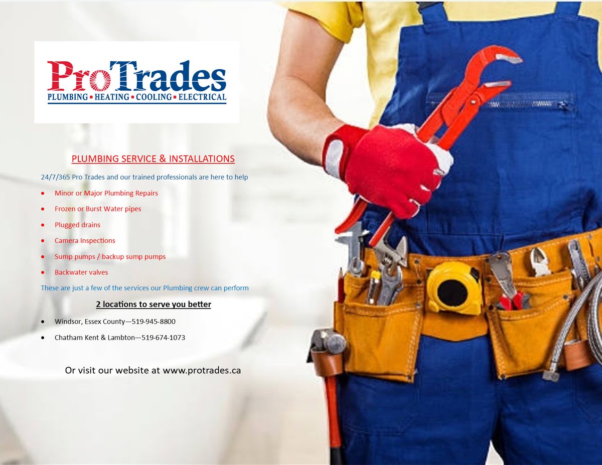 ProTradesMech's tweet image. Plumbing Service Call Pro Trades Today