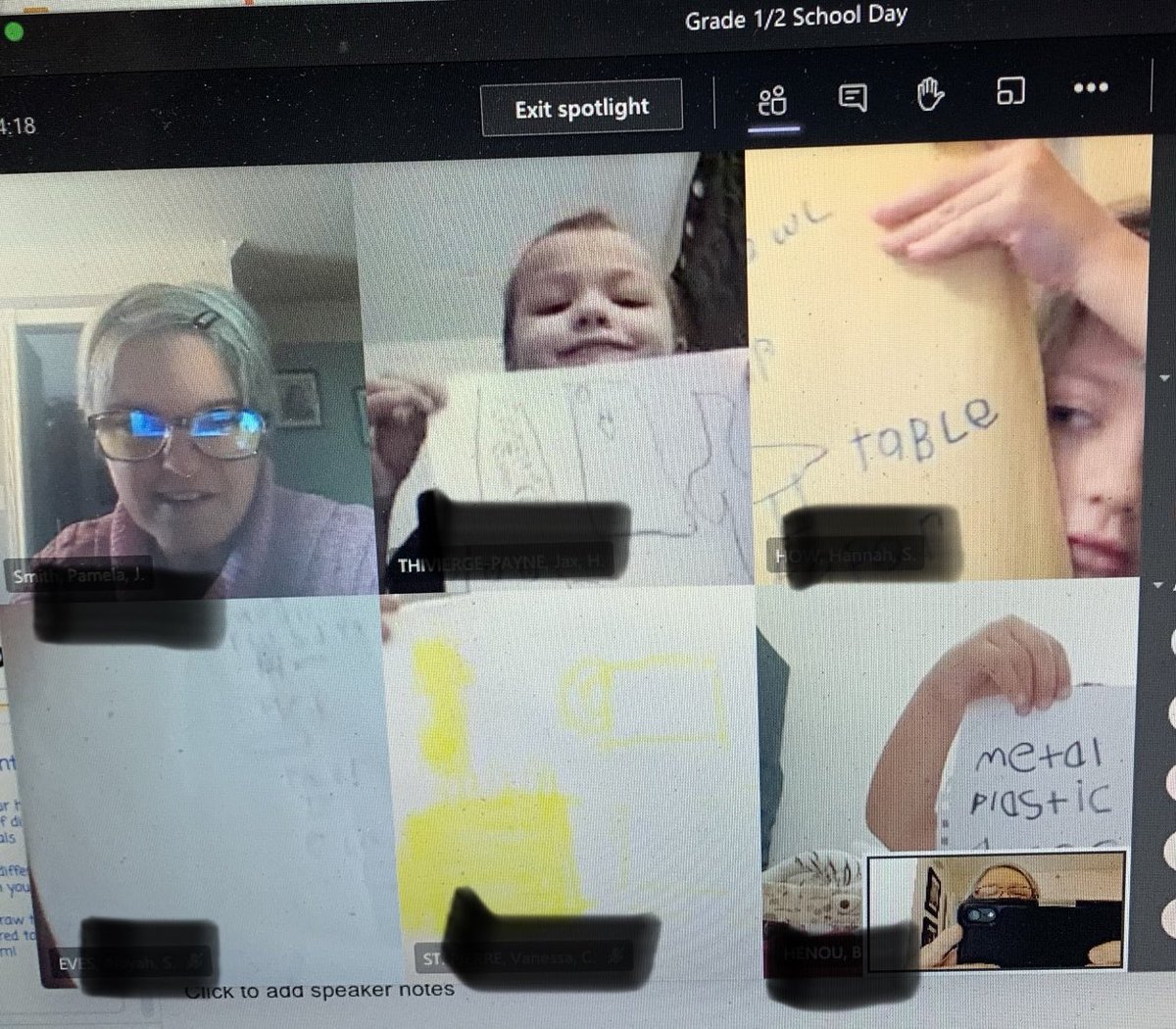 CMcEwenSmith's tweet photo. Which one doesn’t belong, tally marks and surveys, and exploring materials in our class today! Such a great job by everyone. I’m so proud of how these students have adapted. @JGSimcoe_LDSB #simcoestars #Grade1and2 #pivoting #adaptingwell #perseverance #collaboration #wellbeing https://t.co/kfI3d5sC9B