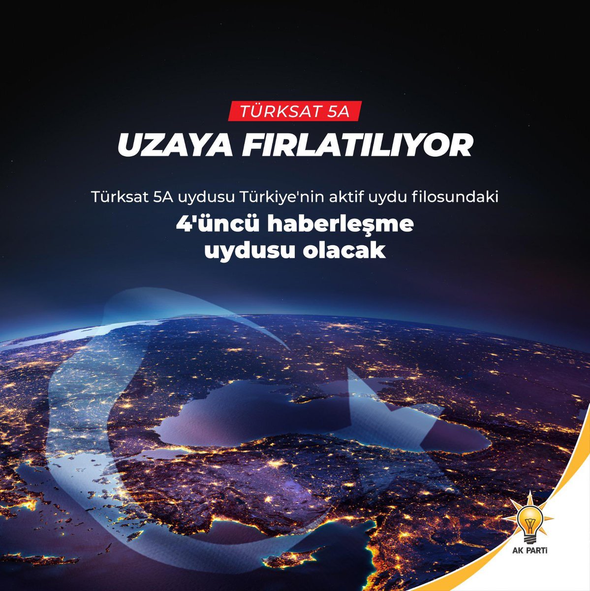 akgncbcekmece's tweet photo. 🌟 Türksat 5A uydusu Türkiye’nin             
       aktif uydu filosundaki 4’üncü 
       haberleşme uydusu olacak

🌟 Uydu tamamen 12 kilowatt 
      elektrk güç brm çalışacak
      Eurostar-3000EOR sistemi
      üstüne kurulmuş ve 3,5 ton
      ağırlığa sahiptir

#Tuerksat5A https://t.co/BogUsv88Uu