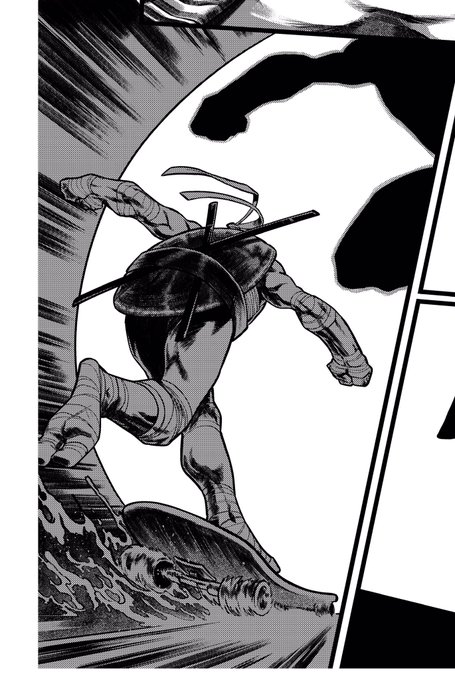 My favourite panel I've drawn today, I love drawing the Ninja Turtles (this isn't anything official) 