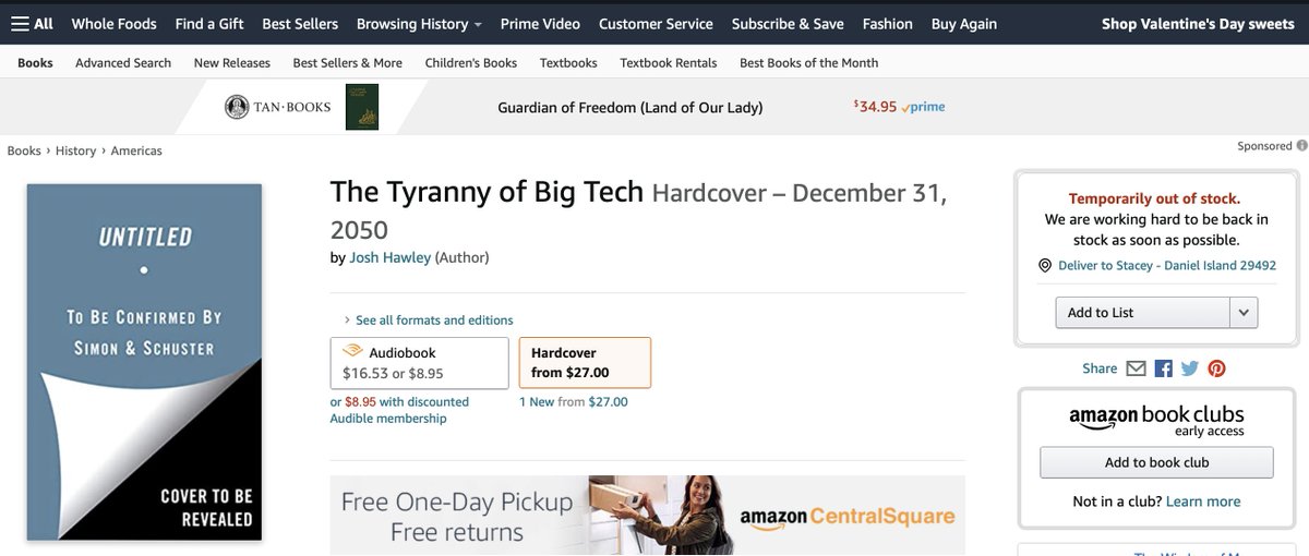 Temporarily out of stock until 2050