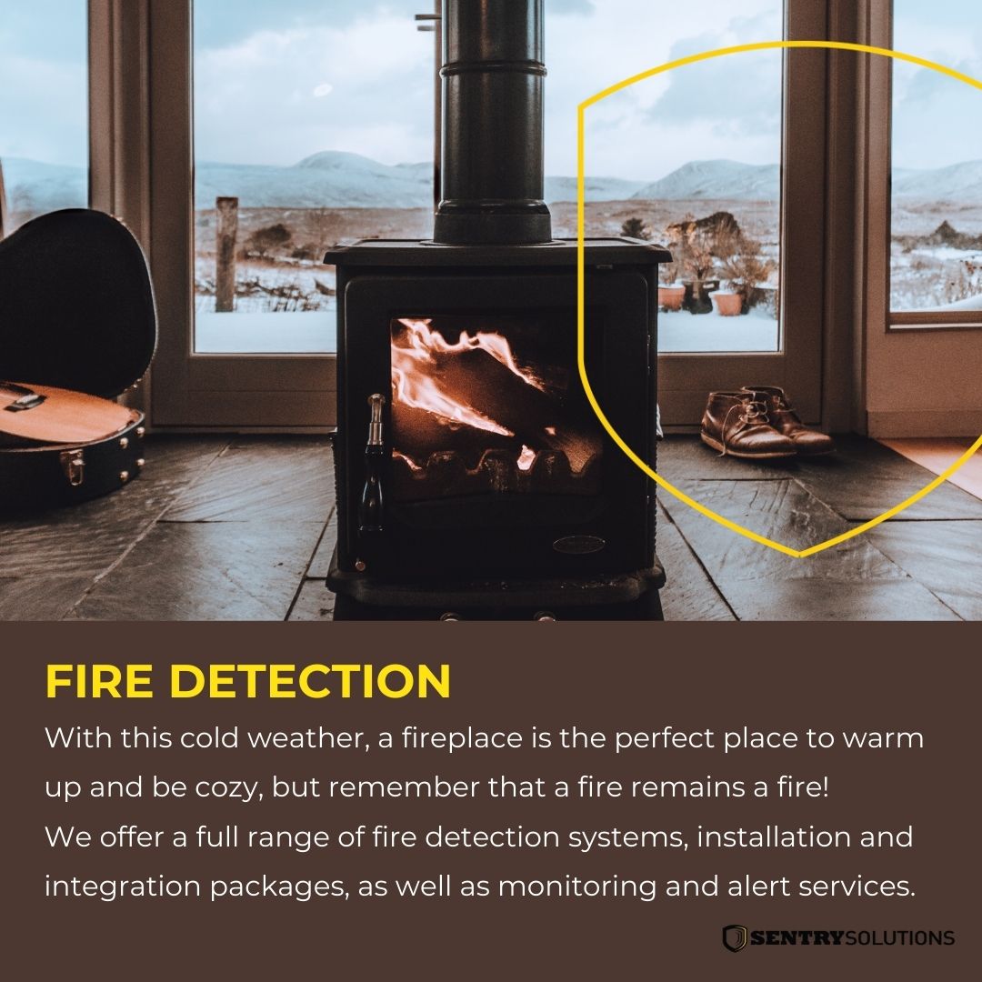 SentrySolutions's tweet photo. Many of us are bundled up by a warm fireplace this time of year. Remember to practice fire safety and keep an eye on those fireplaces. We offer a full range of fire detection systems, installation, and integration packages that will keep you and your family safe and secure. https://t.co/9SPMgjKLXD