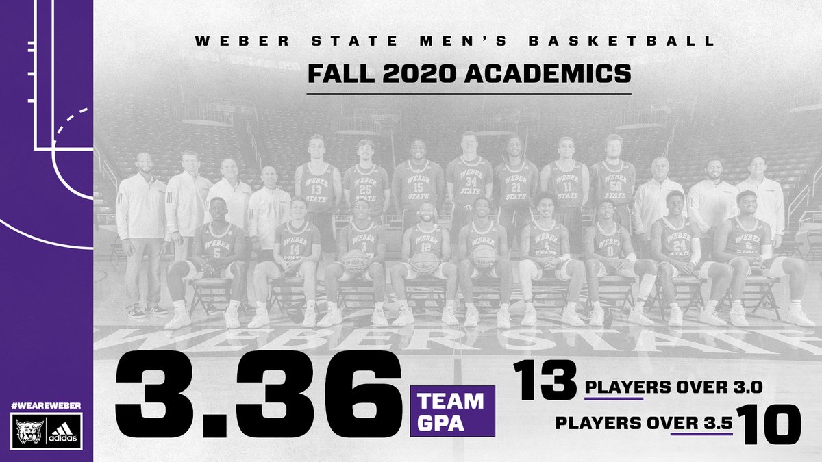 WeberStateMBB's tweet photo. Proud of our guys for the work they've put in their academics! 📚

#WeAreWeber #PurpleReign https://t.co/IRvOD58BLO