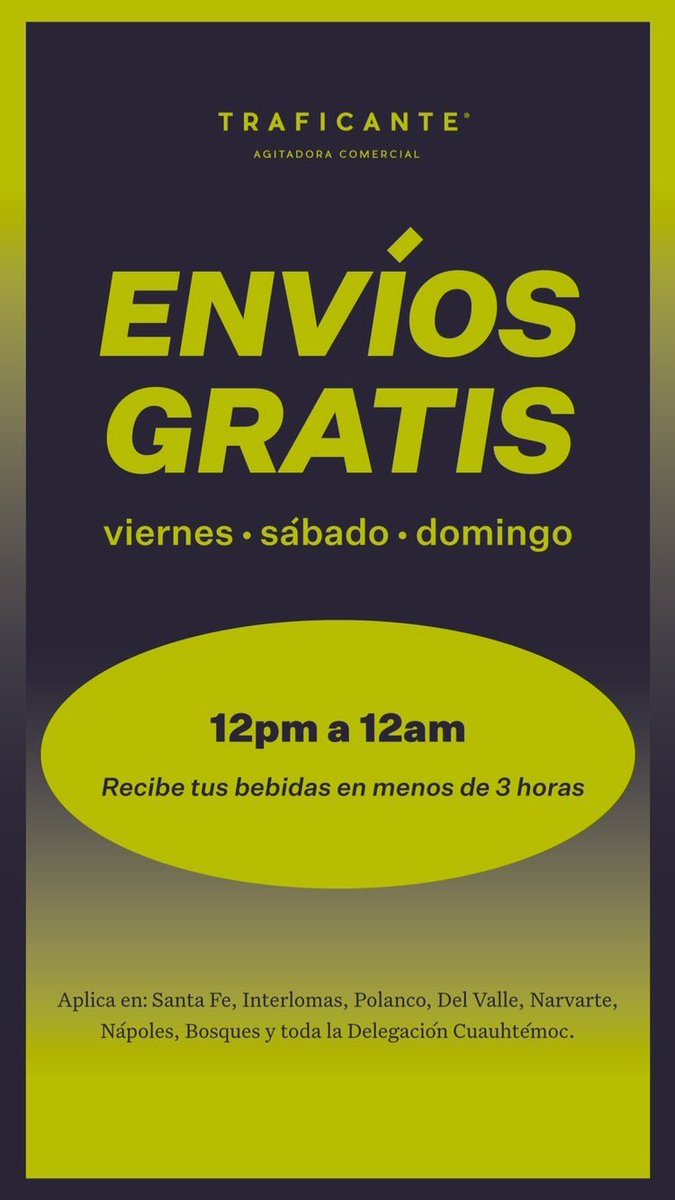 Traficantemex's tweet photo. Este fin de semana! Entregas en menos de 3hrs en tienda en línea - consulta las zonas de cobertura https://t.co/2PgExB2alh https://t.co/NeFQ9E6vGV