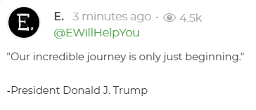 Donald Trump Now Posting at Parler - Linky Dinky Inside ErK8KL5W4AA7UAH?format=png&name=small