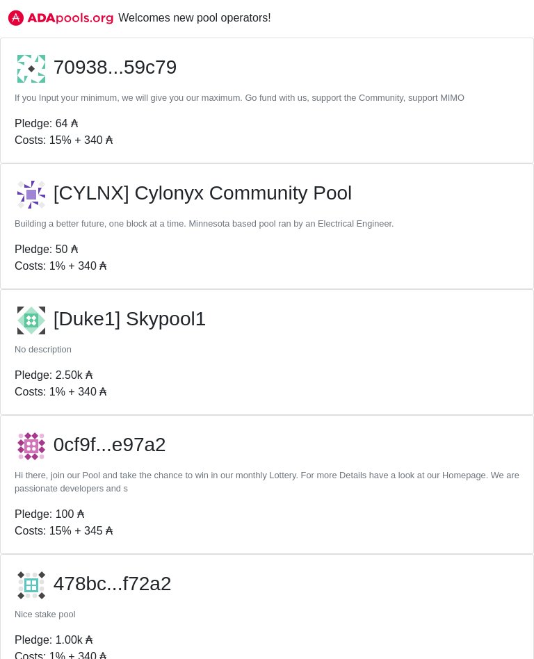 cexplorer_io's tweet photo. https://t.co/xw0WREABJG welcomes new pools!
#MIMO #Minimal Input & Maximal Ou #CYLNX #Cylonyx Community Pool #Duke1 #Skypool1 #CREED # CREED - LOTTERY & GIVE- #NICE1 #Nice pool #1 #GG63 #GG63 ADA pool #cardano $ADA
๐ https://t.co/ujXY0tIcr5 ๐ https://t.co/SdMwNX5zUD