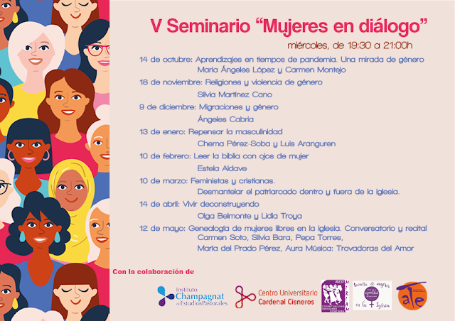 RedMiriam1's tweet photo. Se aproxima la 4a sesión del Seminario Mujeres en Diálogo. Esta vez sobre #nuevasmasculinidades con Luis Aranguren y Chema Pérez Soba. ¿Te animas?

@RevueltaMujeres  @ate_teologas  @teologiafeminis
 @DeconstruyeAsoc

https://t.co/9zo1mpmtOX https://t.co/qEC9Yzprt6