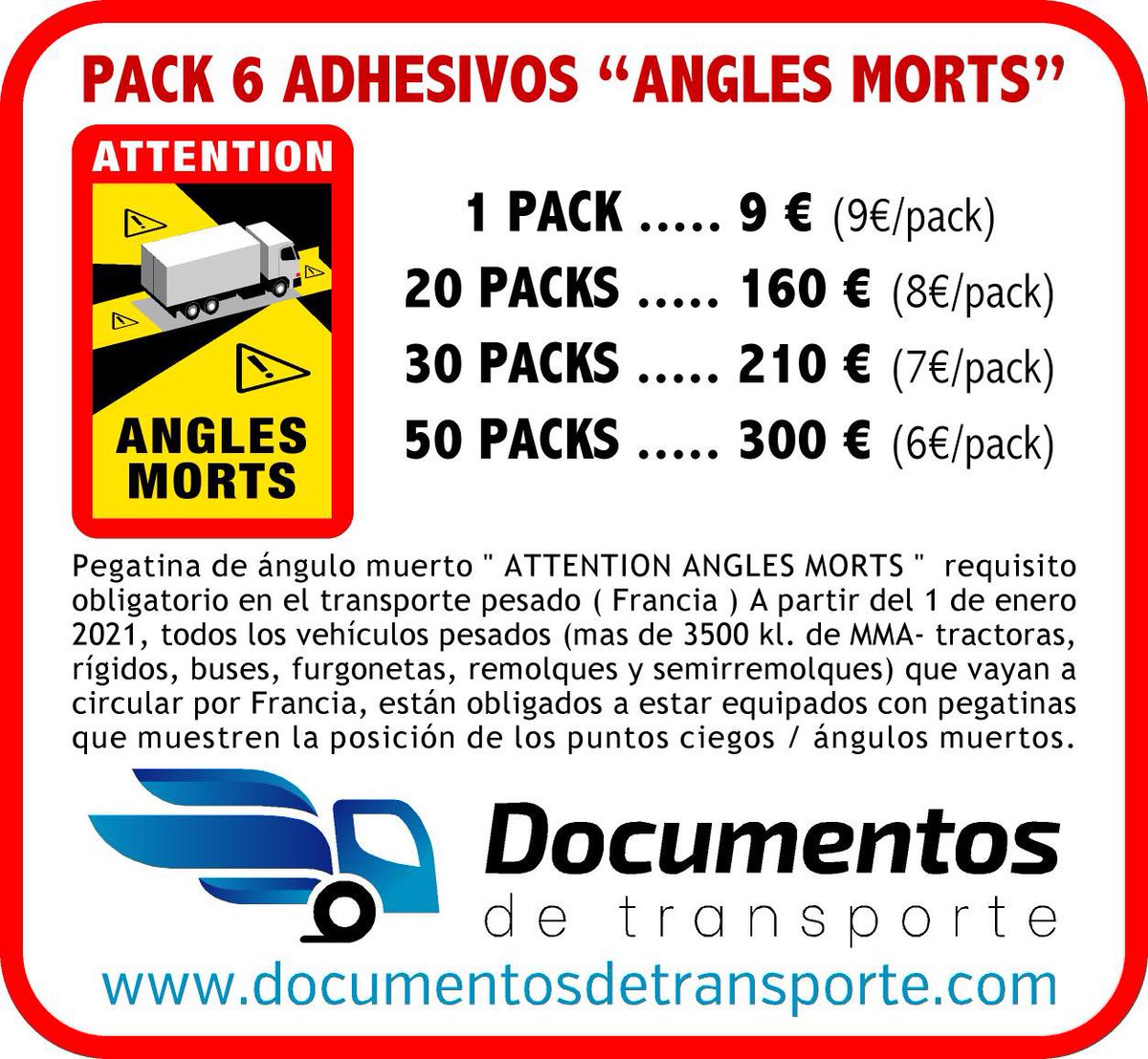 RyPorte's tweet photo. El 5 de enero el Gobierno de Francia 🇫🇷 aprobó el Decreto que establece cómo, dónde y qué vehículos deben llevar incorporada la señal #anglesmorts #angulosmuertos #transporte #camión #camiones #Francia https://t.co/D0QTpRyqsV