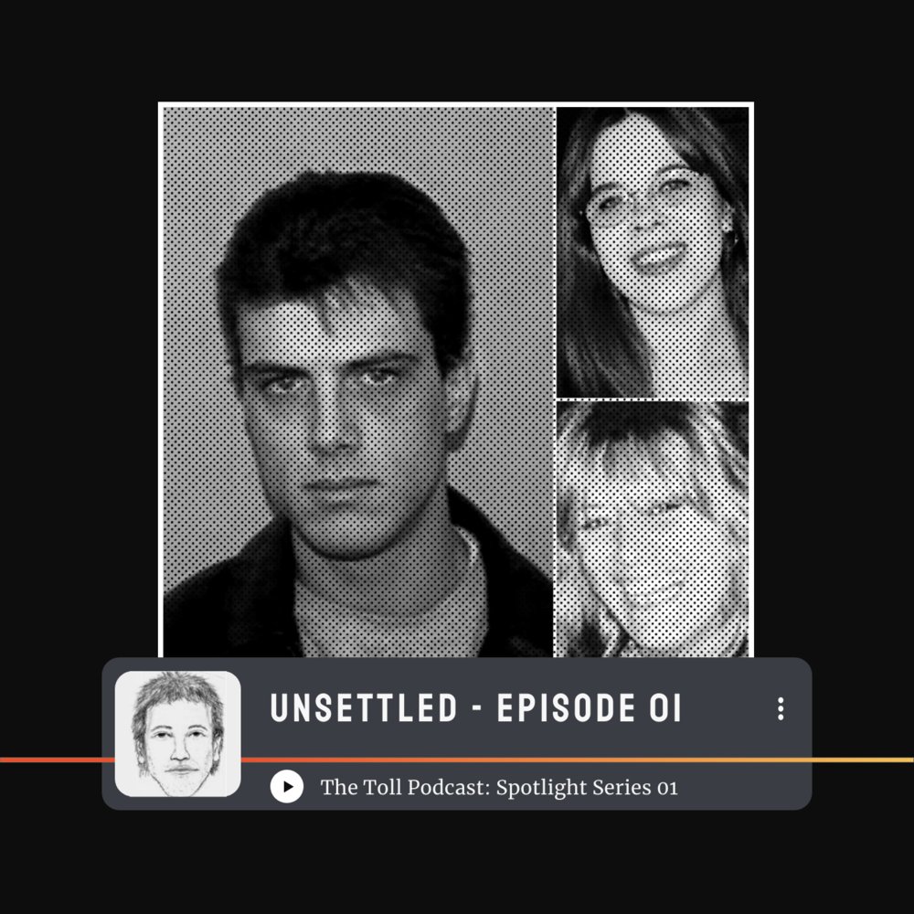 TheTollPodcast's tweet photo. A murder in the Ozark mountains links back to a suspected serial killer.  Bartender and mother of 3, Rene Williams, crossed his path. The Toll: Unsettled - past 1 - is out.  Find it on most platforms or at https://t.co/qTQDiE2TH4. https://t.co/hsfOdwqREO