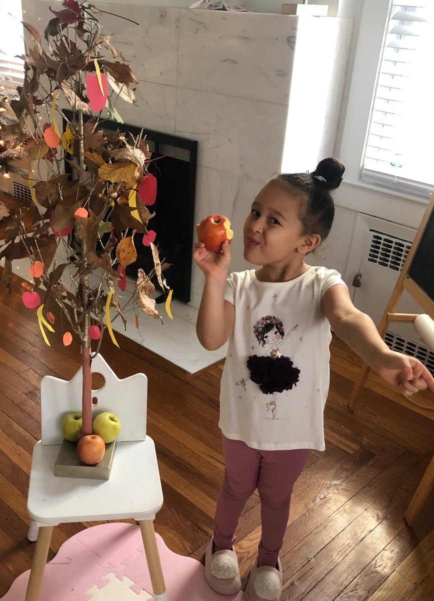 Bogotapreschool's tweet photo. Name building with q-tips & a fruit tree 🍎in celebration of their #treestudy at #TrinLuthSchool @BogotaPublic @TeachStrategies #virtualprek #ourparentsrock #ECE https://t.co/t6JiHzXR8D