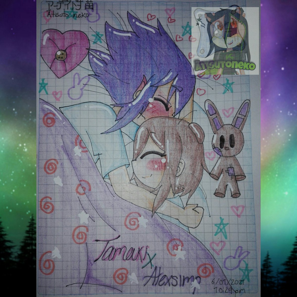 AtisutoNeko's tweet photo. Hola gente aquí un nuevo dibujo es de tamaño con una de mis tiktokers favorita alexsimp espero les guste, el vídeo ya esta en tiktok
#BNHAfanart #bnhaoc #bnhatamakiamajiki #tamakiamajiki #cute #kawaii #ilutration #draws #fanart #bnfyp #FYP #foryou #parati #artword #art #Sketch https://t.co/T6IB1lrX1u