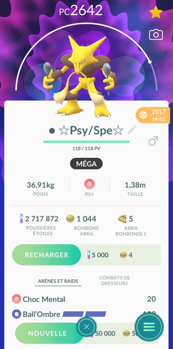 cedousensei's tweet photo. #PokemonGOTourContest
Equipe thème Psy
1- Alakazam
2- Noadkoko
3- Flagadoss https://t.co/W6q9clefUh