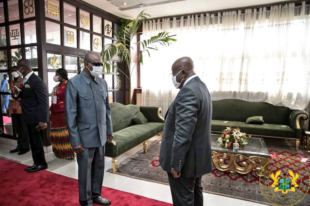 jeune_audacieux's tweet photo. Le Président de la République de Guinée  Pr. Alpha Condé a participé ce jeudi 7 Janvier 2021 à l'investiture de son homologue du Ghana S.E Nana Akufo Addo .
#Guinee
#Ghana

#ChangeonsPourChanger https://t.co/Ih3Iti5xes